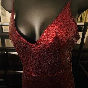 Large Mind Code Burgundy Mini-Dress (Like New)